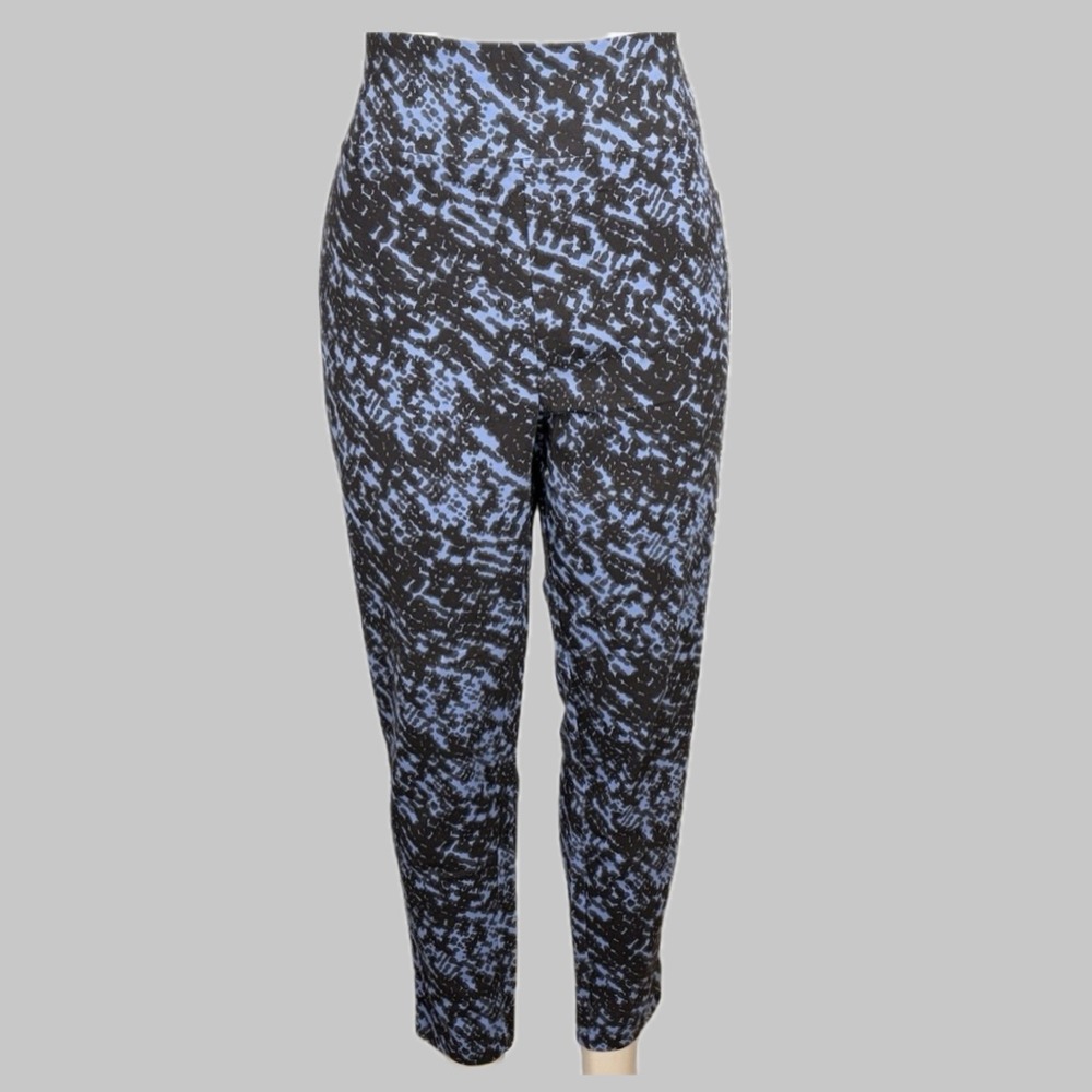 Terra & Sky 4X Blue Brown Snake Print High Rise Fitted Leggings Cotton Stretch